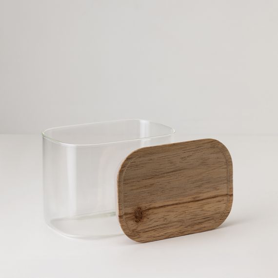 Банка для хранения прямоугольная Glass Acacia, 600 мл, Smart Solutions, изображение 5