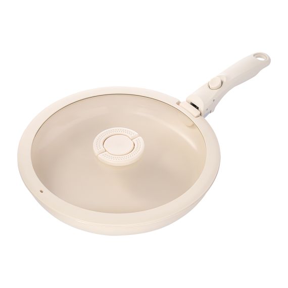 Сковорода с крышкой и съемной ручкой Smart Ceramic, 28 см, Smart Solutions
