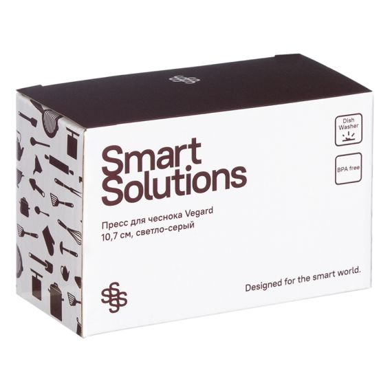 Пресс для чеснока Vegard, 10,7 см, светло-серый, Smart Solutions, изображение 10