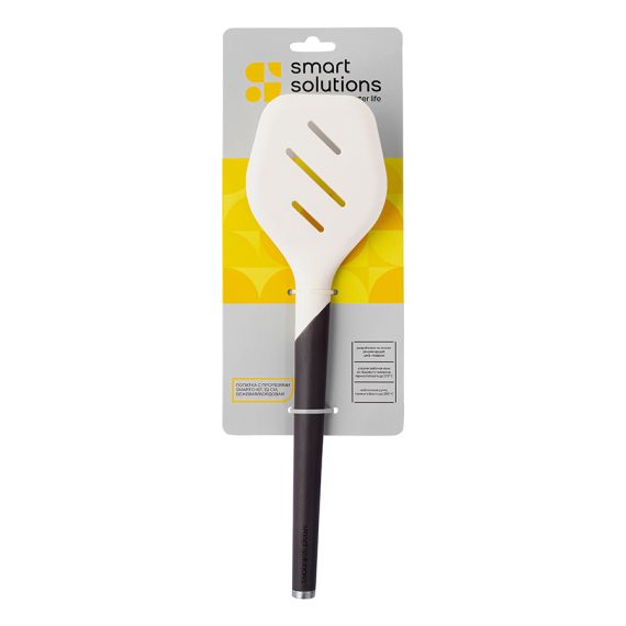 Лопатка с прорезями SmartChef, 32 см, бежевая/бордовая, Smart Solutions, изображение 7