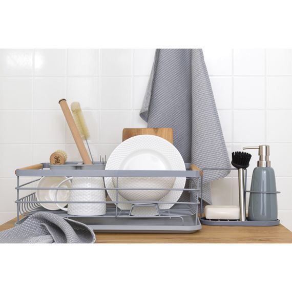 Сушилка для посуды Granli, 43x30,5x14 см, серая, Smart Solutions, изображение 3
