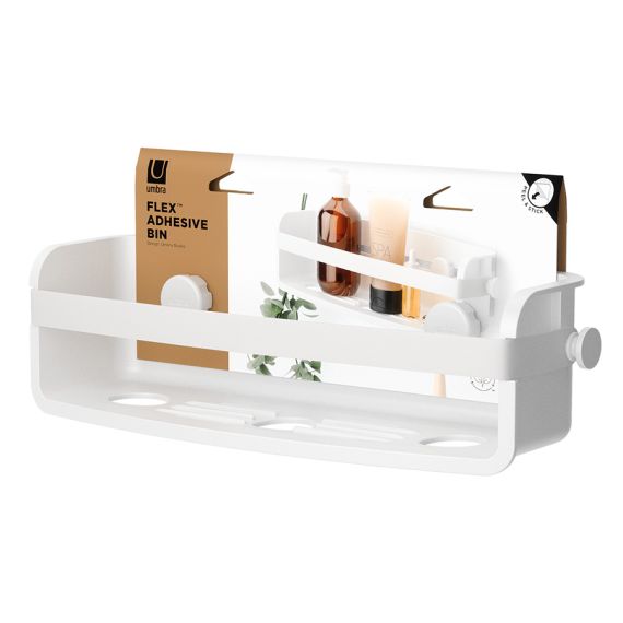 Органайзер для душа Flex Adhesive, белый, UMBRA, изображение 8