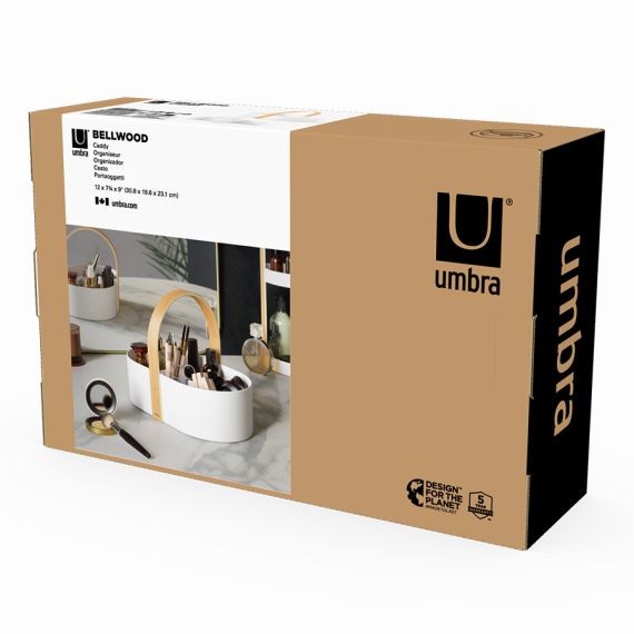 Органайзер Bellwood Caddy, 30х23 см, белый/натуральное дерево, UMBRA, изображение 11