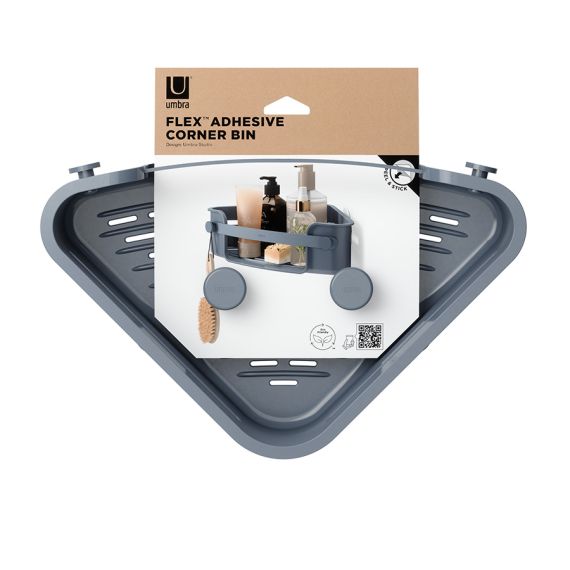 Органайзер для душа Flex Adhesive угловой, голубой, UMBRA, изображение 12