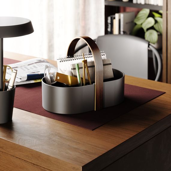Органайзер Bellwood Caddy, 30х23 см, черный/орех, UMBRA, изображение 5