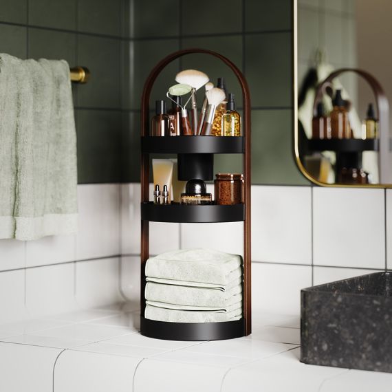 Органайзер для косметики Bellwood, 20х50 см, черный/орех, UMBRA, изображение 3