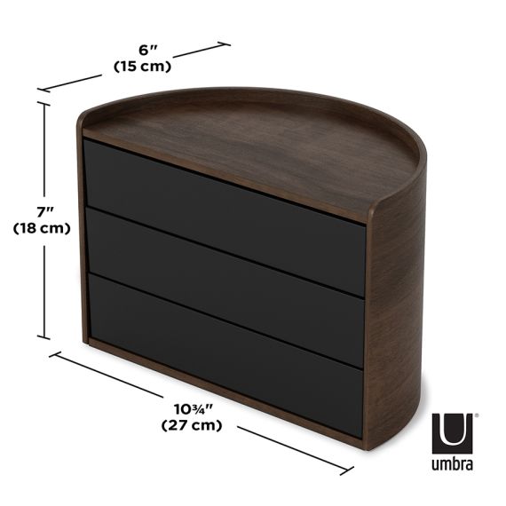 Шкатулка Moona, черная/орех, UMBRA, изображение 8