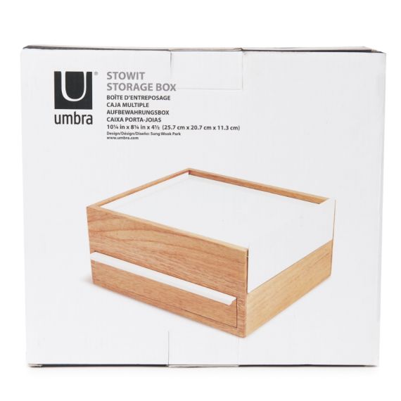 Шкатулка Stowit, белая/натуральное дерево, UMBRA, изображение 11