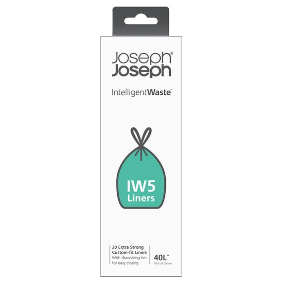 Пакеты для мусора экстрапрочные IW5, 40 л, 20 шт, Joseph Joseph