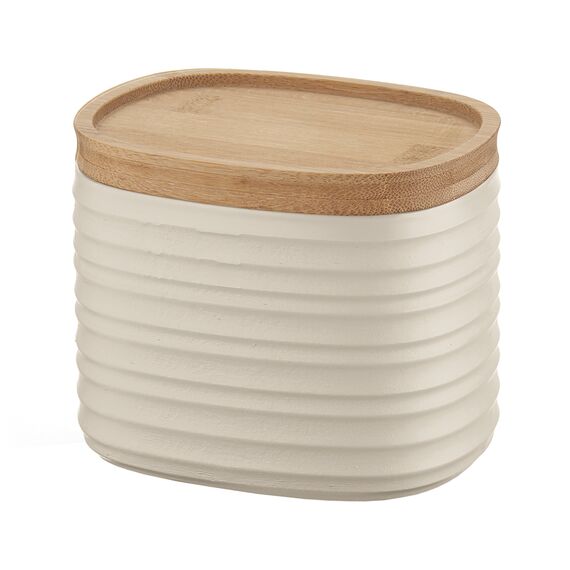 Банка для хранения с бамбуковой крышкой Tierra, 500 мл, бежевая, Guzzini