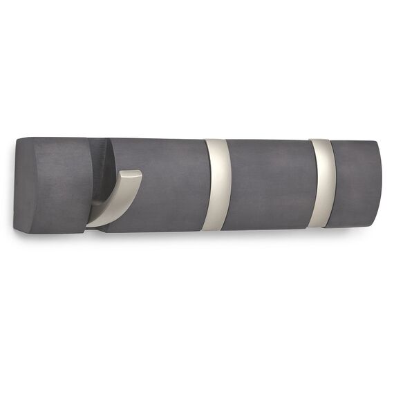 Вешалка настенная горизонтальная Flip 3 крючка дерево/никель, Umbra, изображение 4