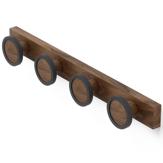 Вешалка настенная Hub Rail темный орех, Umbra, изображение 7