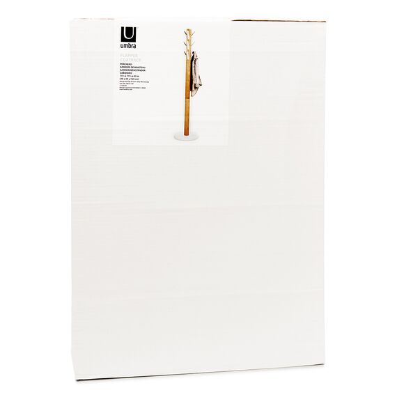 Вешалка напольная Flapper, белая-дерево, Umbra, изображение 2