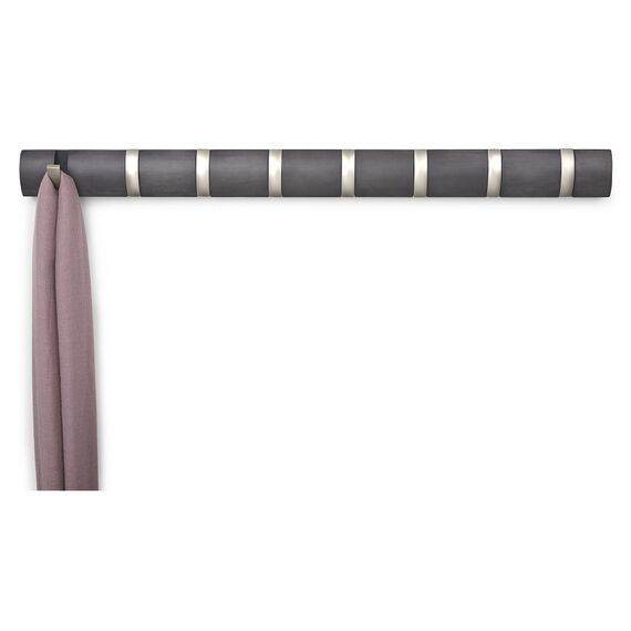 Вешалка настенная горизонтальная Flip 8 крючков дерево/никель, Umbra, изображение 4