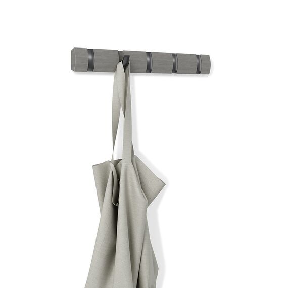 Вешалка настенная Flip, 5 крючков, серая, Umbra, изображение 3